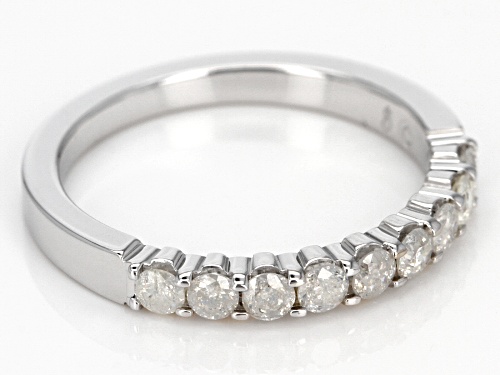 .50ctw Round White Diamond 10k White Gold Ring - Size 5