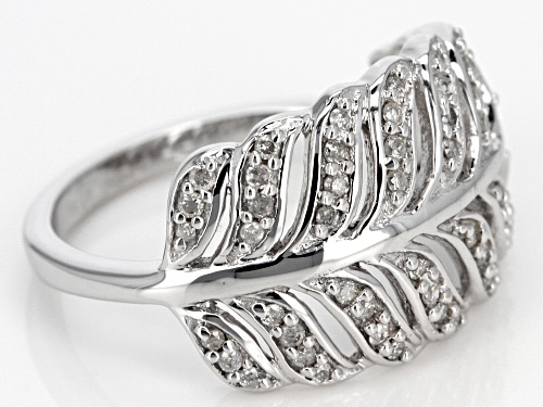 .40ctw Round White Diamond 10k White Gold Ring - Size 7