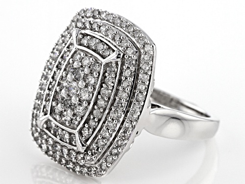 1.50ctw Round White Diamond 10k White Gold Ring - Size 7