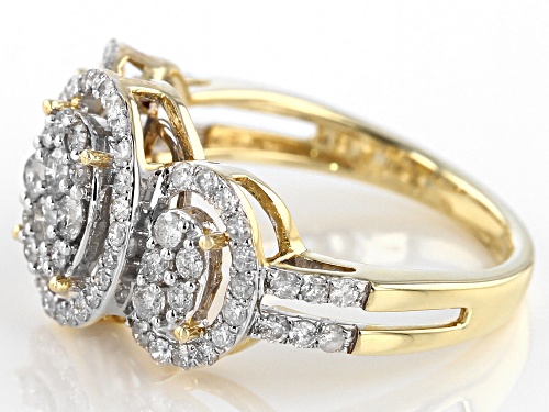 1.00ctw Round White Diamond 10k Yellow Gold Ring - Size 5