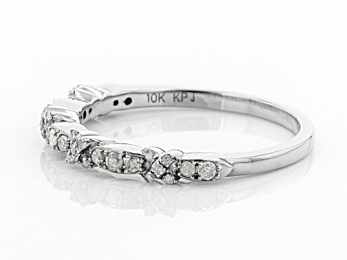 .20ctw Round White Diamond 10k White Gold Ring - Size 8