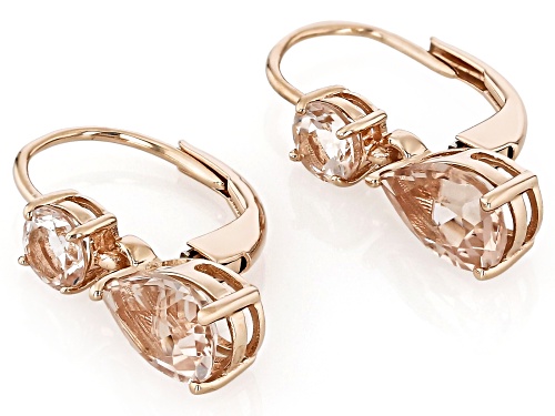 1.76ctw Cor-De-Rosa™ Morganite 10k Rose Gold Earrings