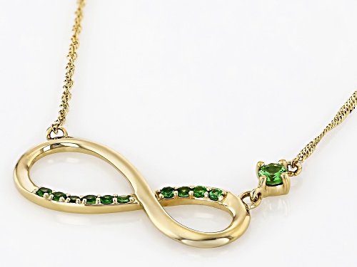 0.31ctw Tsavorite 10k Yellow Gold Necklace - Size 18