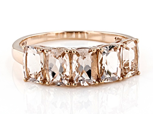 2.04ctw Morganite 10k Rose Gold Ring - Size 8