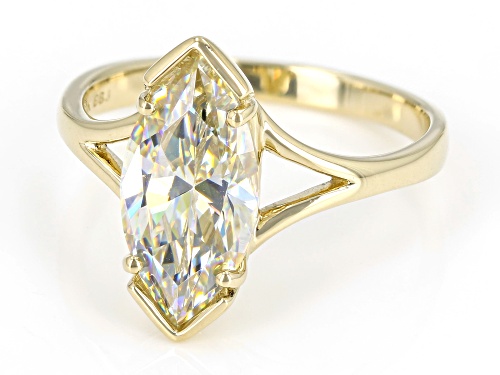 3.52ct Strontium Titanate 10k Yellow Gold Ring - Size 6