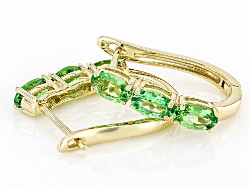 1.21ctw Tsavorite 10k Yellow Gold Earrings