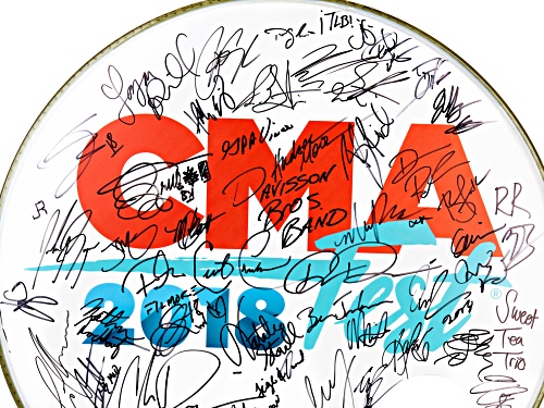 Back The Beat: 2018 CMA Fest Autographed Drumhead