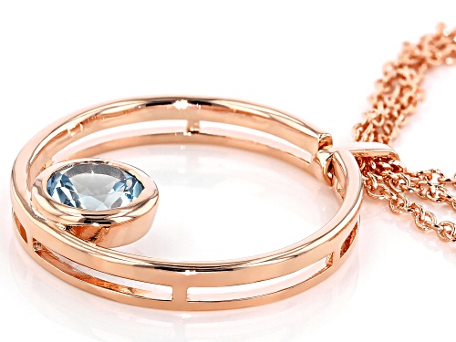 Timna Jewelry Collection™1.98ct Round Glacier Topaz(TM) Solitaire Copper Pendant W/3 Strand Chain