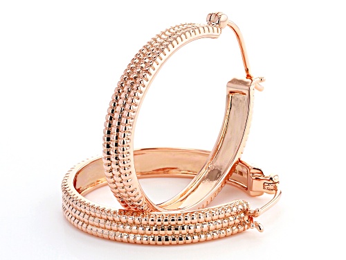 Timna Jewelry Collection™  3-Row Copper Textured Hoop Earrings