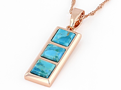 Timna Jewelry Collection™ Square Turquoise Inlay Copper Enhancer With 18