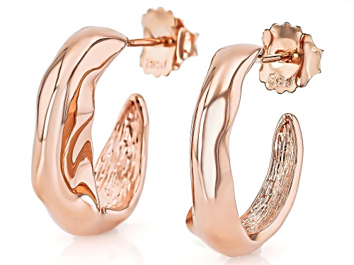 Timna Jewelry Collection™ Copper Free-Form Design Hoop Earrings