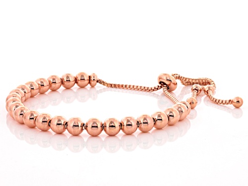 Timna Jewelry Collection™ 6mm Copper Bead Sliding Adjustable Bracelet