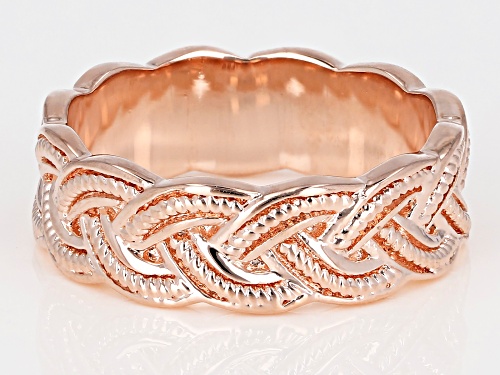 Timna Jewelry Collection™ Braid Design Copper Band Ring - Size 8