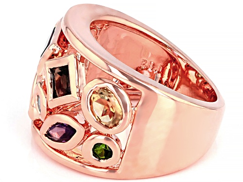Timna Jewelry Collection™ 1.99ctw Mixed Shapes Multi-Gem Copper Ring - Size 4