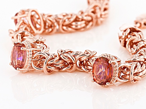 Timna Jewelry Collection™ 4.53ctw 9x7mm Oval Whatiwant™ Mystic Quartz® Copper Bracelet - Size 8