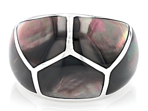 Tahitian Mother-Of-Pearl Sterling Silver Band Ring - Size 6