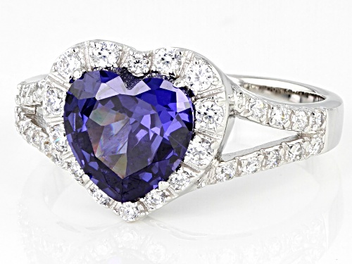 Charles Winston For Bella Luce® 7.36ctw Multi Color Diamond Simulants Rhodium Over Silver Ring - Size 12