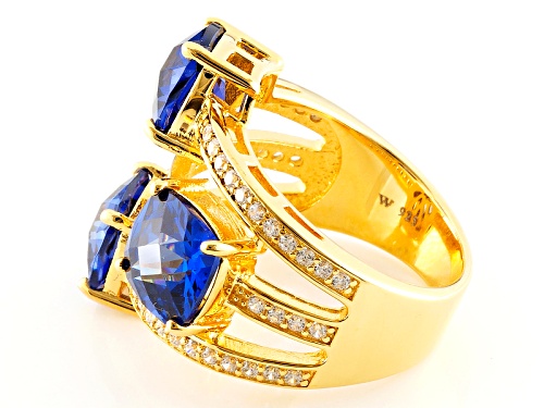 Charles Winston For Bella Luce ® 12.76ctw Tanzanite & Diamond Simulants Eterno ™Yellow Ring - Size 6