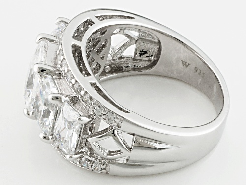 Charles Winston For Bella Luce ® 6.57ctw White Diamond Simulants Rhodium Over Sterling Silver Ring - Size 12