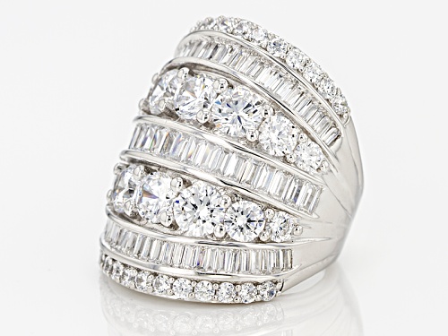 Charles Winston For Bella Luce ® 13.97ctw Diamond Simulant Rhodium Over Sterling Silver Ring - Size 7