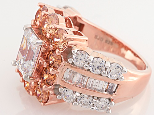 Charles Winston For Bella Luce ® 10.23ctw Champagne &  Diamond Simulants Eterno ™ Rose Ring - Size 7