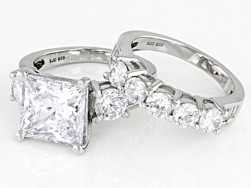 Charles Winston For Bella Luce ® 14.72ctw  Rhodium Over Sterling Silver Ring With Band - Size 12