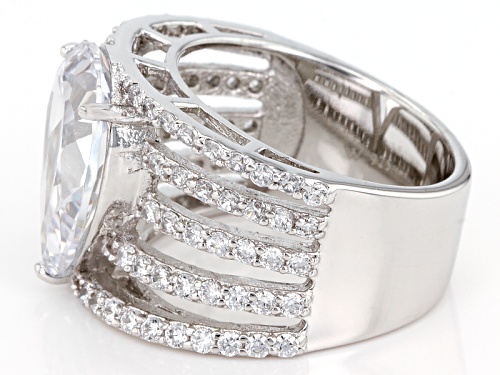 Charles Winston For Bella Luce ® 10.63ctw Diamond Simulant Rhodium Over Silver Ring - Size 5