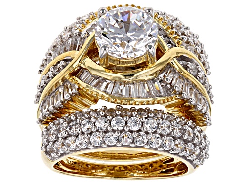Charles Winston For Bella Luce ® 8.84ctw Diamond Simulant Eterno ™ Yellow Ring With Bands - Size 12