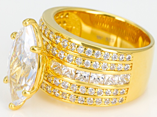 Charles Winston For Bella Luce ® 11.36CTW White Diamond Simulant Eterno ™ Yellow Ring - Size 11