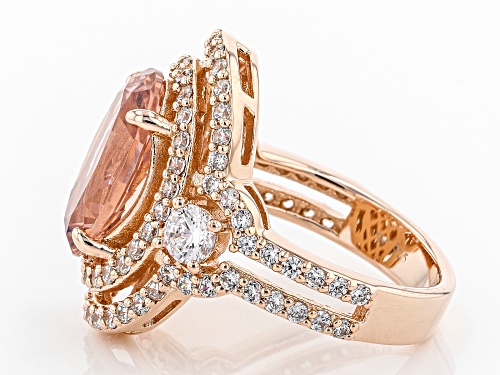 Charles Winston for Bella Luce ® 8.25CTW Morganite & White Diamond Simulants Eterno ™ Rose Ring - Size 11