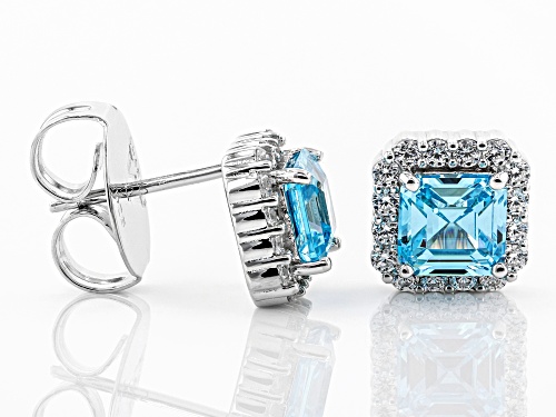 Charles Winston For Bella Luce ® Neon Apatite & White Diamond Simulants Rhodium Over Silver Earrings