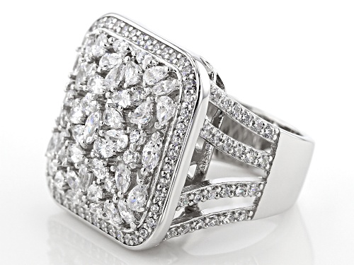 Charles Winston For Bella Luce ® 4.74CTW White Diamond Simulant Rhodium Over Sterling Silver Ring - Size 5