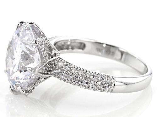 Charles Winston For Bella Luce®10.56CTW White Diamond Simulant Rhodium Over Silver Ring - Size 8