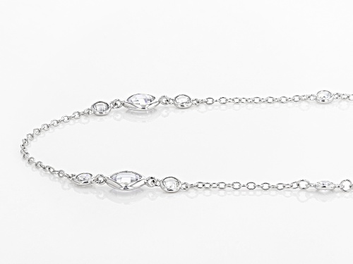 Charles Winston For Bella Luce®19.74CTW White Diamond Simulant Rhodium Over Silver Necklace - Size 20