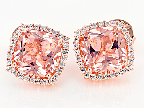 Charles Winston For Bella Luce®17.79ctw Morganite and White Diamond Simulants Eterno™Rose Earrings