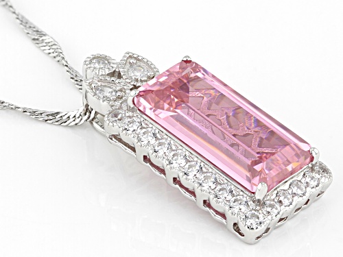 Charles Winston For Bella Luce ® 10.72ctw Rhodium Over Silver Pendant With Chain.