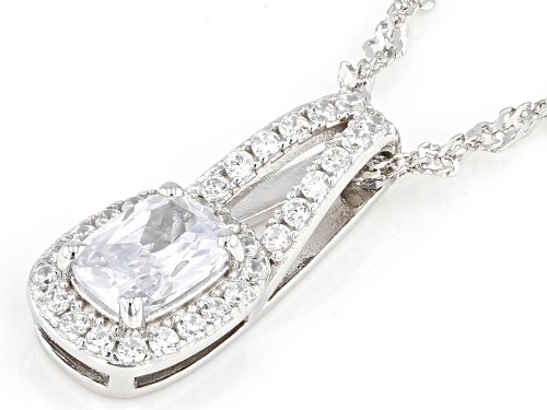 Charles Winston For Bella Luce® 2.43ctw Diamond Simulant Rhodium Over Silver Pendant (1.47ctw DEW)