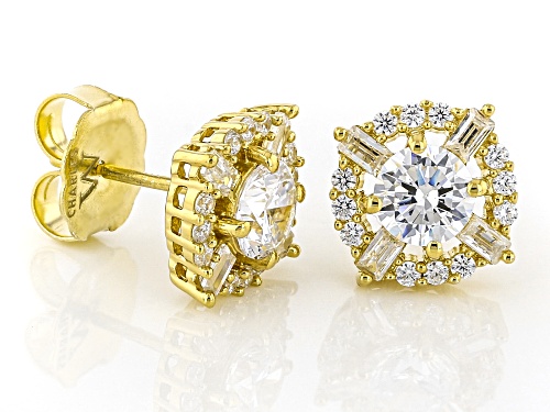 Charles Winston For Bella Luce® 3.66ctw White Diamond Simulant Eterno™ Yellow Earrings(2.21ctw DEW)