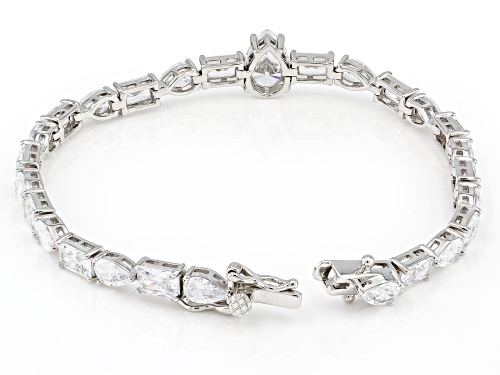 Charles Winston For Bella Luce® 22.50ctw White Diamond Simulant Rhodium Over Silver Tennis Bracelet - Size 8