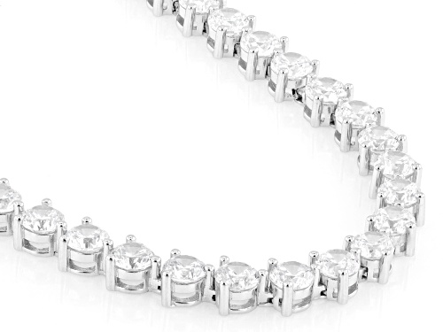 Charles Winston For Bella Luce® 34.00ctw Dia Simulant Rhodium Over Silver Martini Tennis Necklace - Size 18.25