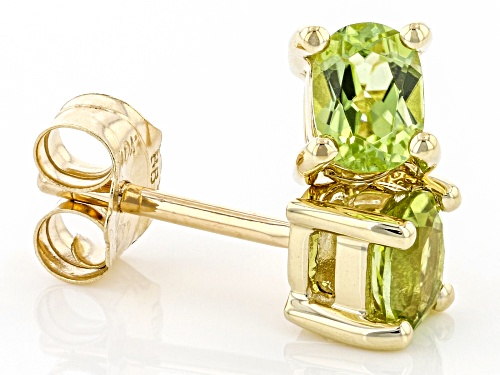 0.32ctw Manchurian Peridot™ 10k Yellow Gold Children's Stud Earrings