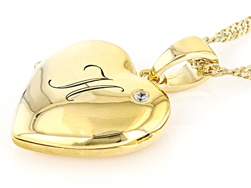 0.02ctw White Zircon 18k Yellow Gold Over Silver 