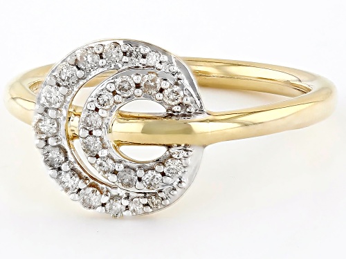 0.25ctw Round White Diamond 10k Yellow Gold Ring - Size 8
