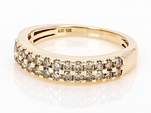 0.55ctw Round Candlelight Diamonds™ 10k Yellow Gold Band Ring - Size 11