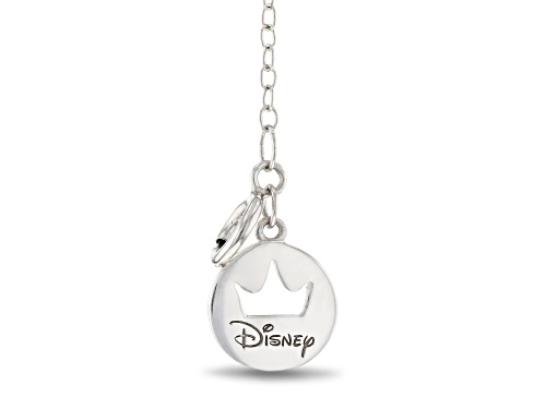 Enchanted Disney Mulan Pendant with Chain  Rhodolite Garnet and Diamond Rhodium Over Silver 0.90ctw