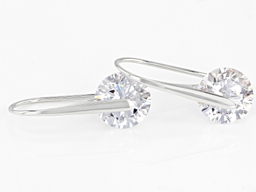 Bella Luce ® 2.60ctw White Diamond Simulant Rhodium Over Sterling Silver Dangle Earrings