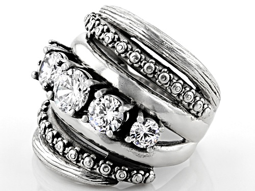 Bella Luce ® 3.78ctw Rhodium Over Sterling Silver Ring - Size 6