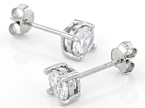 Bella Luce ® 1.58ctw Rhodium Over Sterling Silver Stud Earrings