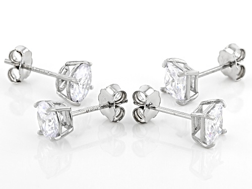 Bella Luce ® 4.45ctw Rhodium Over Sterling Silver Stud Earrings- Set of 2