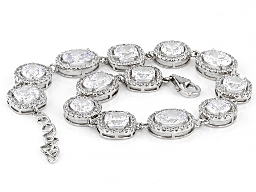 Bella Luce ® 27.14 CTW White Diamond Simulant Rhodium Over Sterling Silver Bracelet - Size 7
